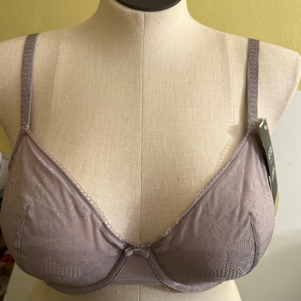 40C Lace Underwire Bra in Taupe
